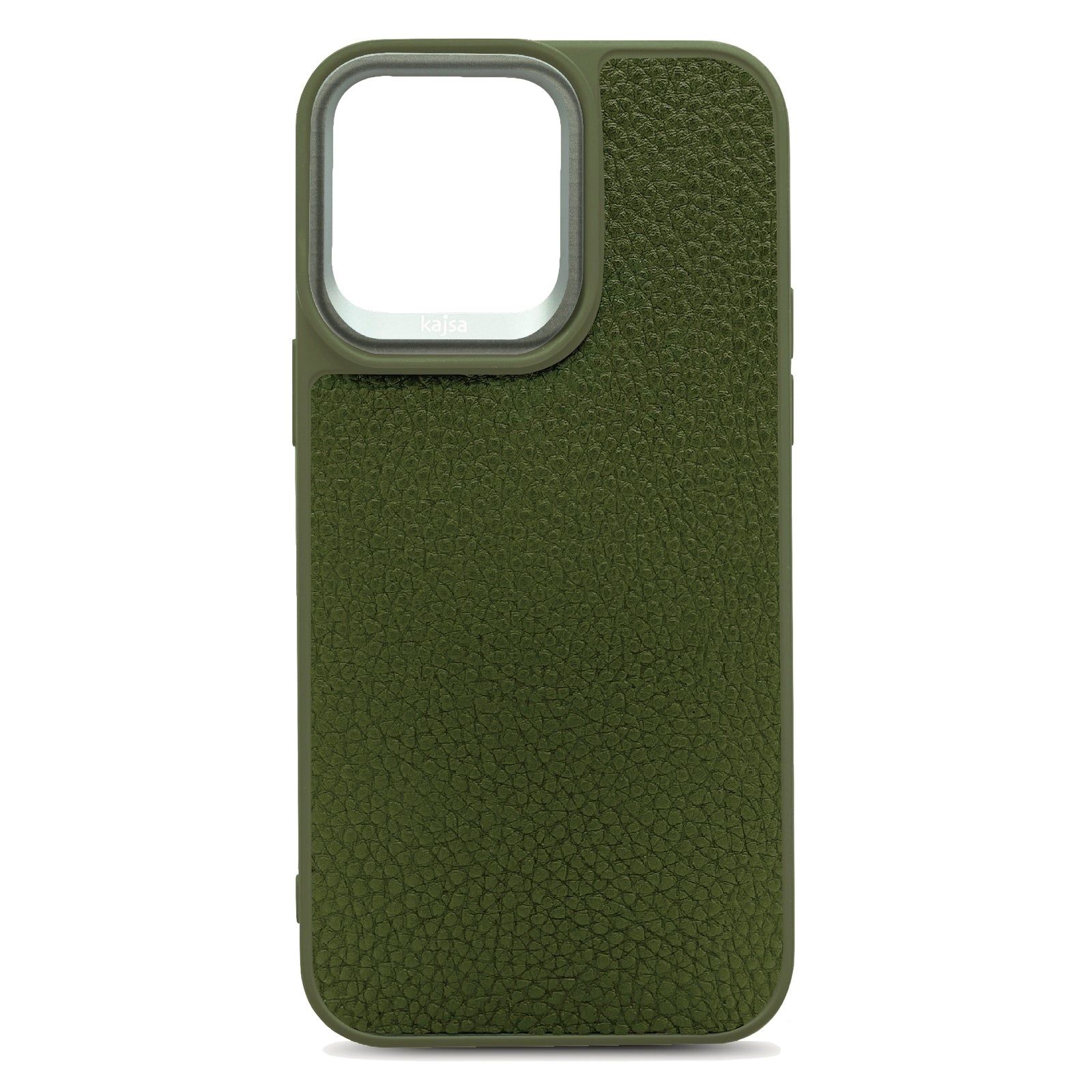 Чехол противоударный iPhone 14 Kajsa Preppie Collection Оливковая кожа