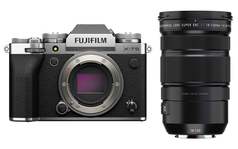 Фотоаппарат Fujifilm X-T5 Kit XF 18-120mm f/4 LM PZ WR серебристый