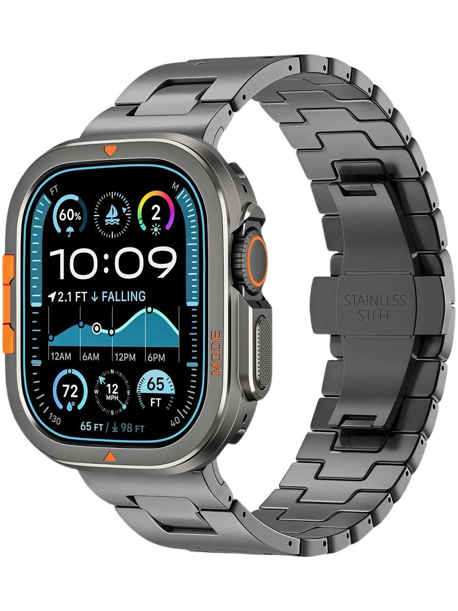 Противоударный металлический бампер для Apple Watch 44 / 45 mm Graphite