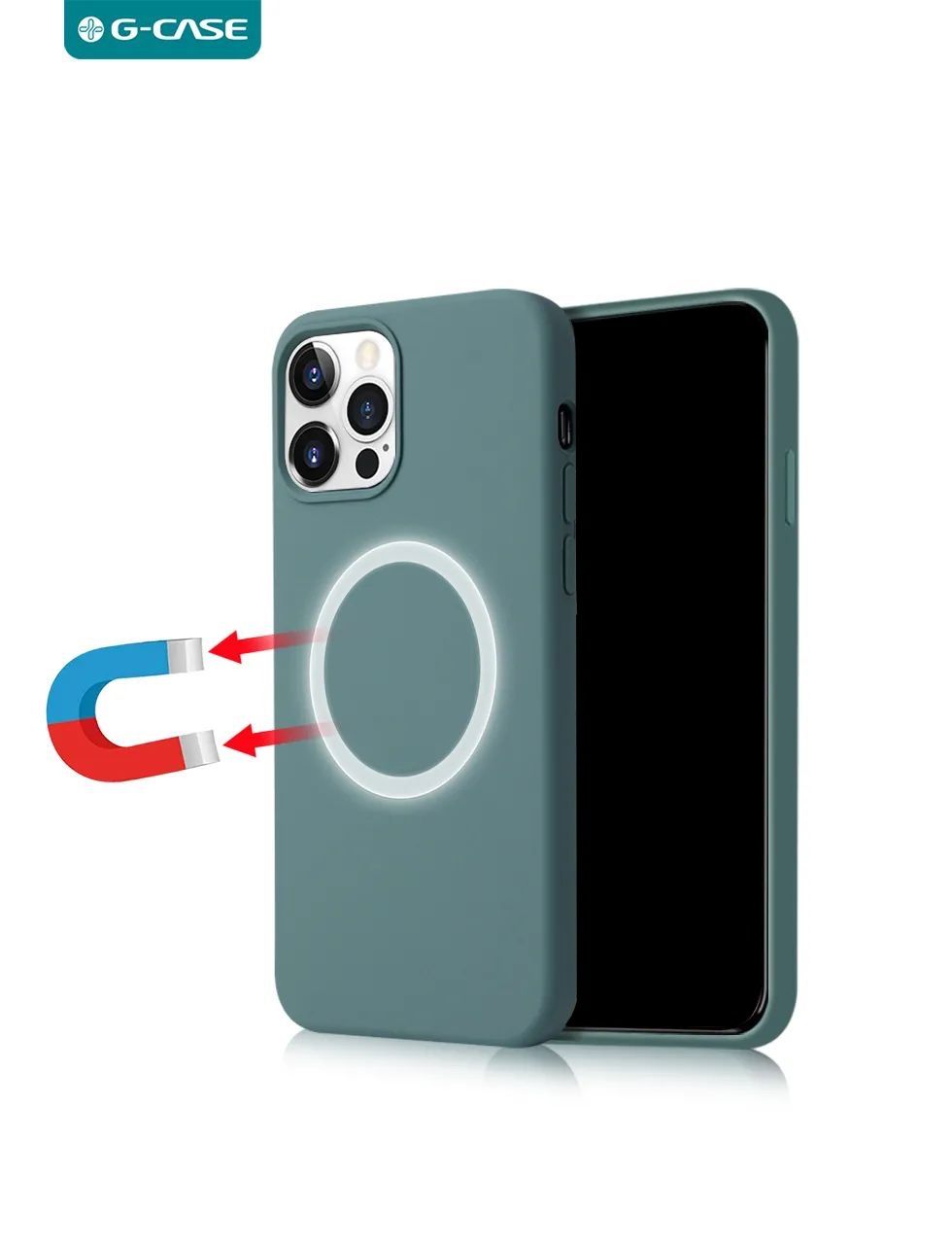 Чехол G-Case iPhone 14 Pro Max 6,7" Series силиконовый противоударный Магнитный Зеленый