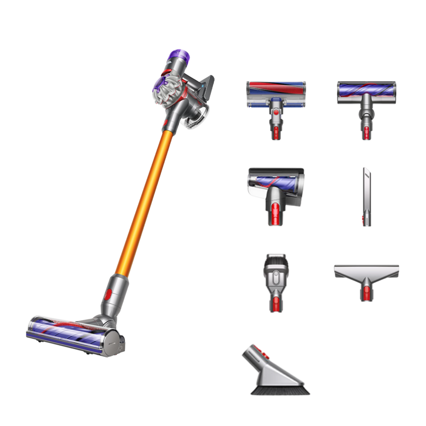 Беспроводной вертикальный пылесос Dyson V8 Absolute (Silver/Yellow) (SV25) (2021)