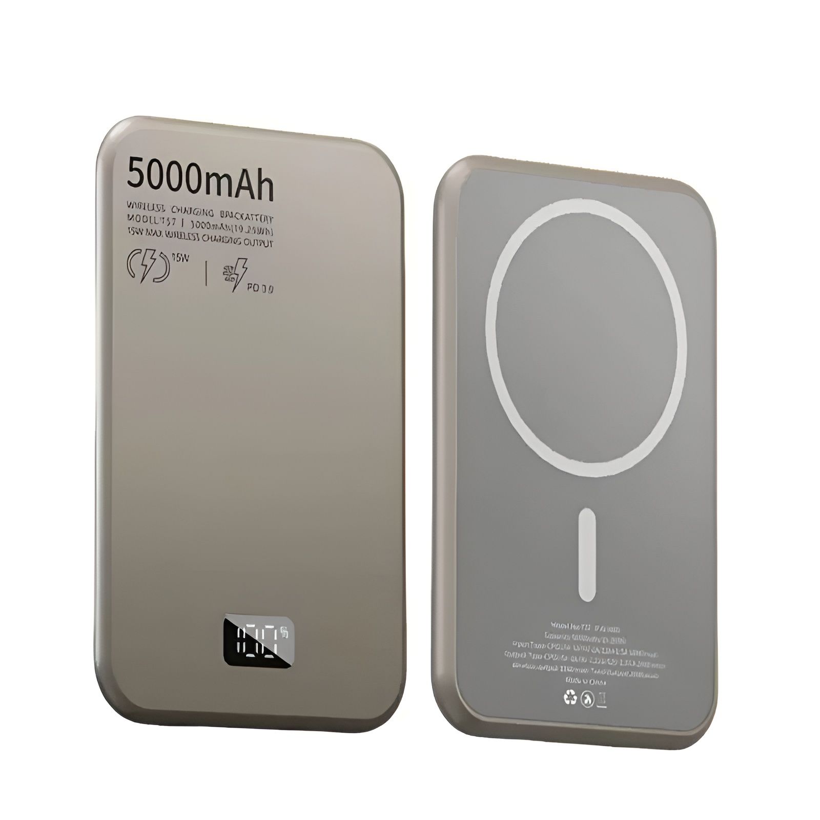 Повербанк MagSafe MODMAC 5000 Q.Mag Titanium Ультратонкий магнитный