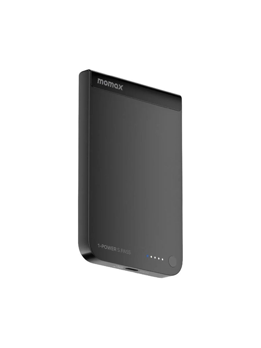 Беспроводной дополнительный аккумулятор (MagSafe) Momax 1-Power S.Pass Qi2 5000 Ультратонкий Black