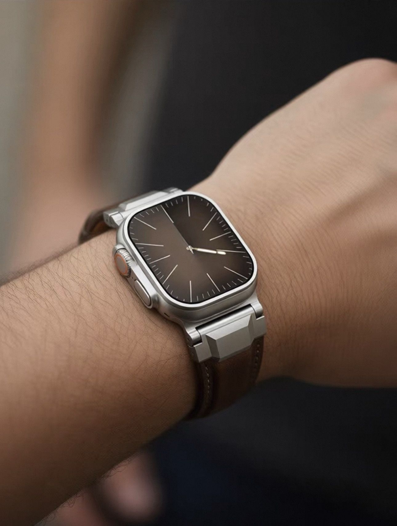 Кожаный ремешок для Apple Watch 42 / 44 / 45 / 46 / Ultra 49 mm John Dark Brown