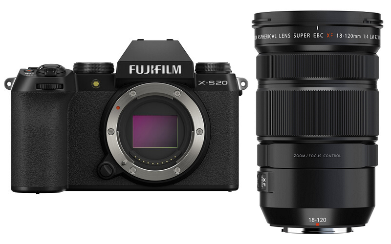 Фотоаппарат Fujifilm X-S20 Kit XF 18-120mm f/4 LM PZ WR черный