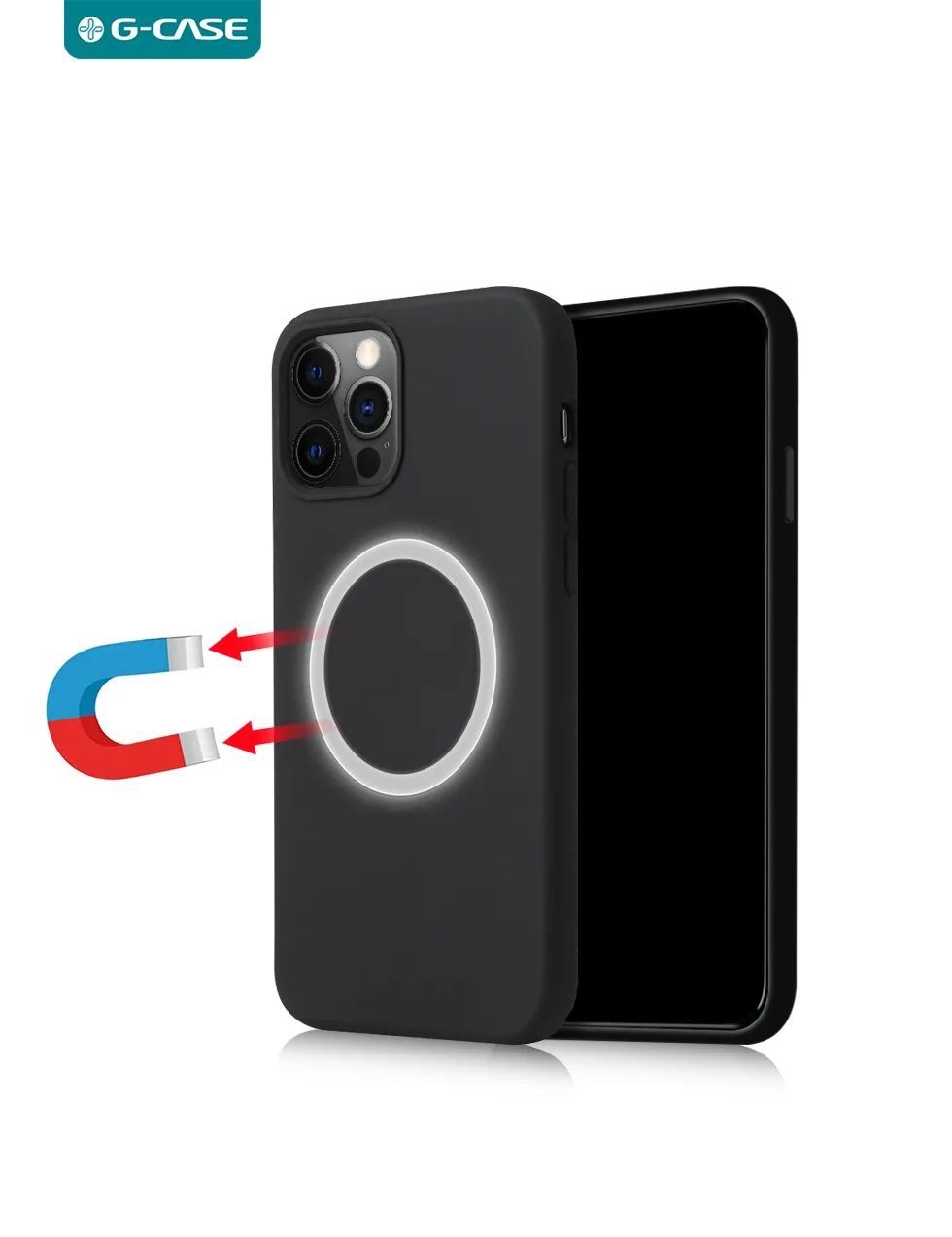 Чехол G-Case iPhone 14 Pro 6,1" Original Series силиконовый противоударный Магнитный Черный