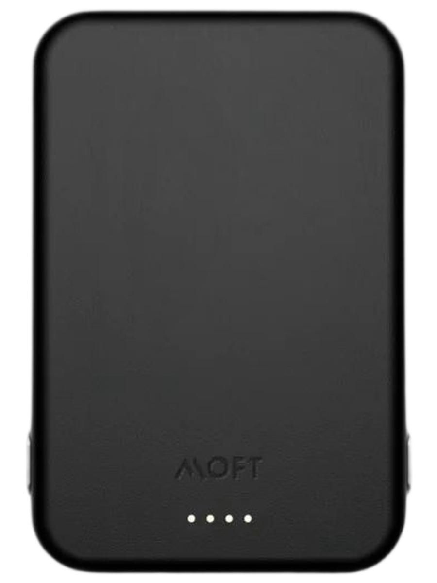 Мини Повербанк MagSafe MOFT 3400 Black Leather Ультратонкий Магнитный