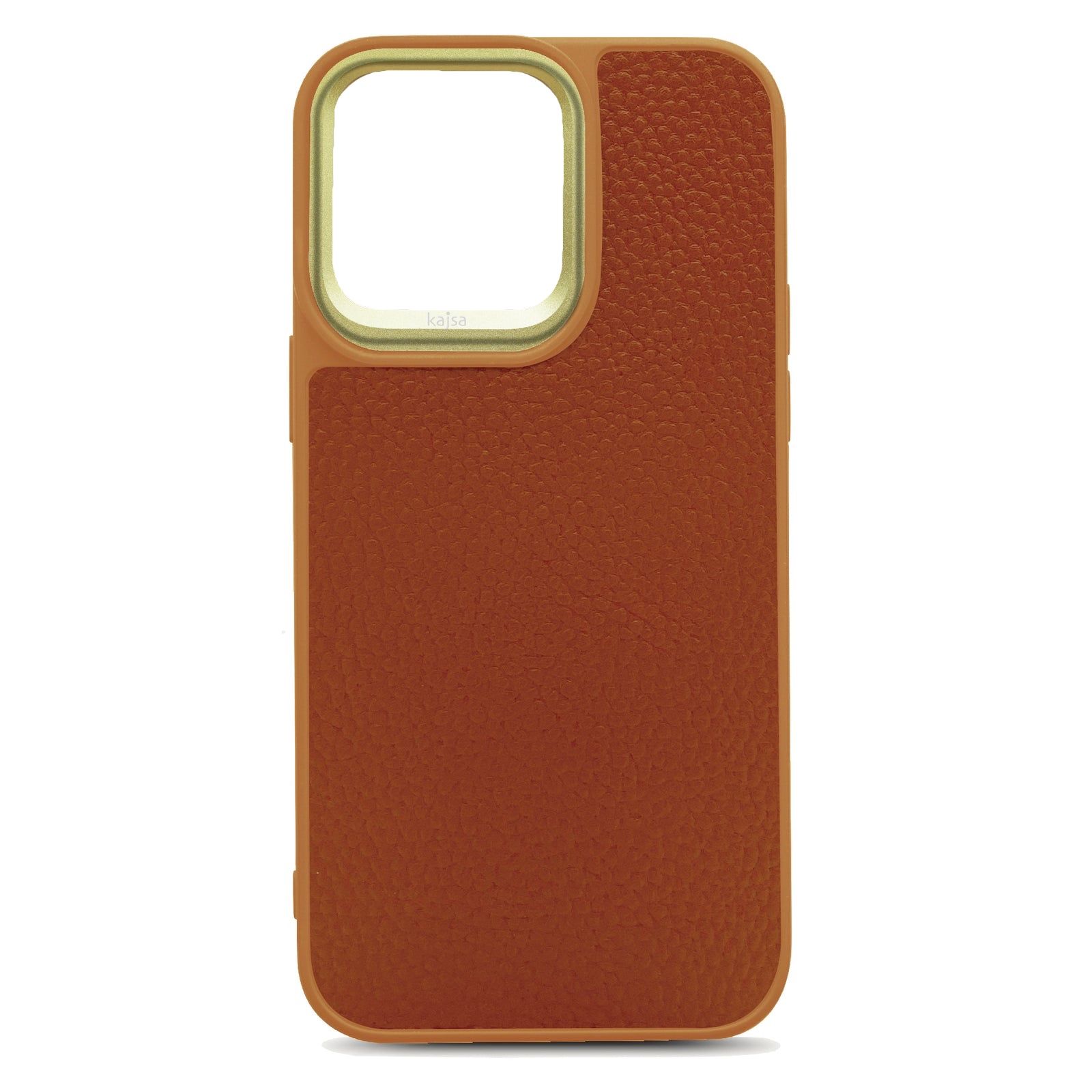 Чехол противоударный iPhone 14 Plus Kajsa Preppie Collection Коричневая кожа