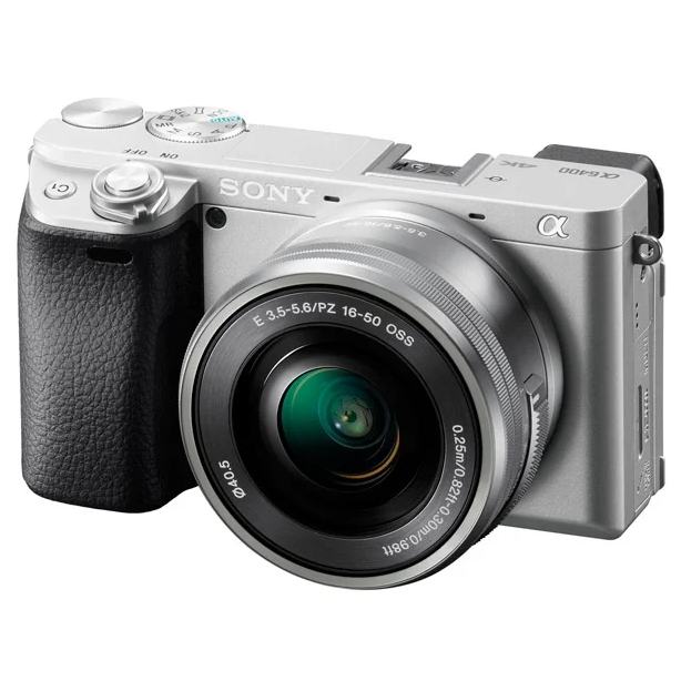 Фотоаппарат Sony Alpha ILCE-6400 Kit E PZ 16–50 мм F3.5–5.6 OSS (SELP1650), серебристый